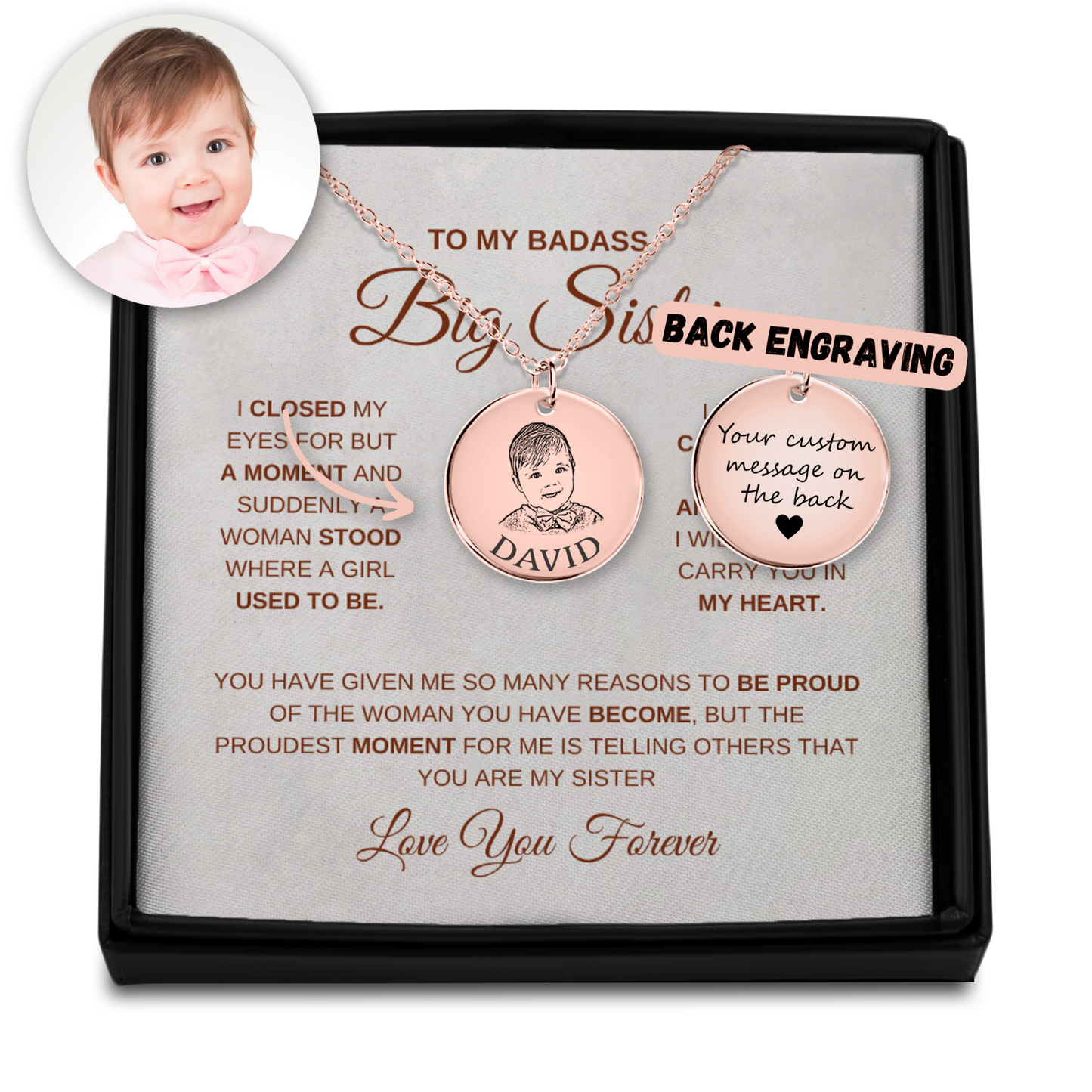 Personalized Baby Portrait Necklace