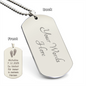 Personalized Engraved Dog Tag Necklace