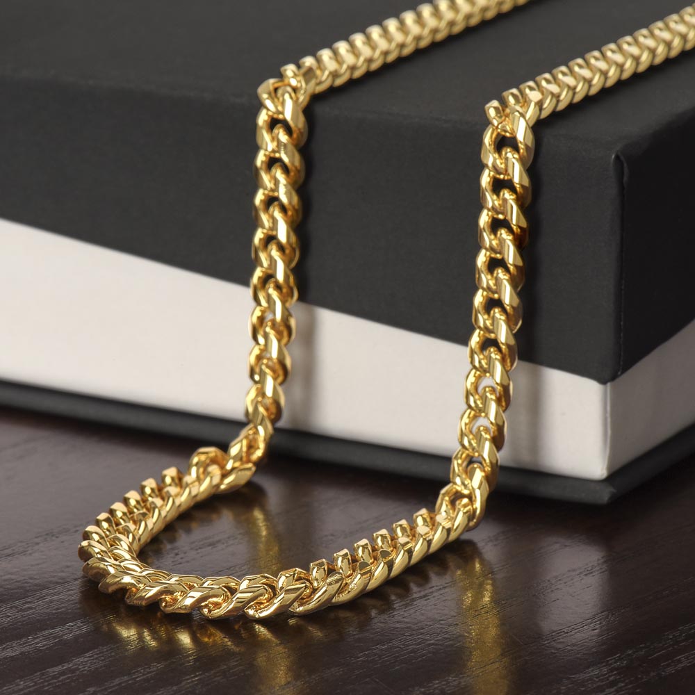 To My Dad Gift From Son, Thank You For Everything - Cuban Link Chain Neckalce