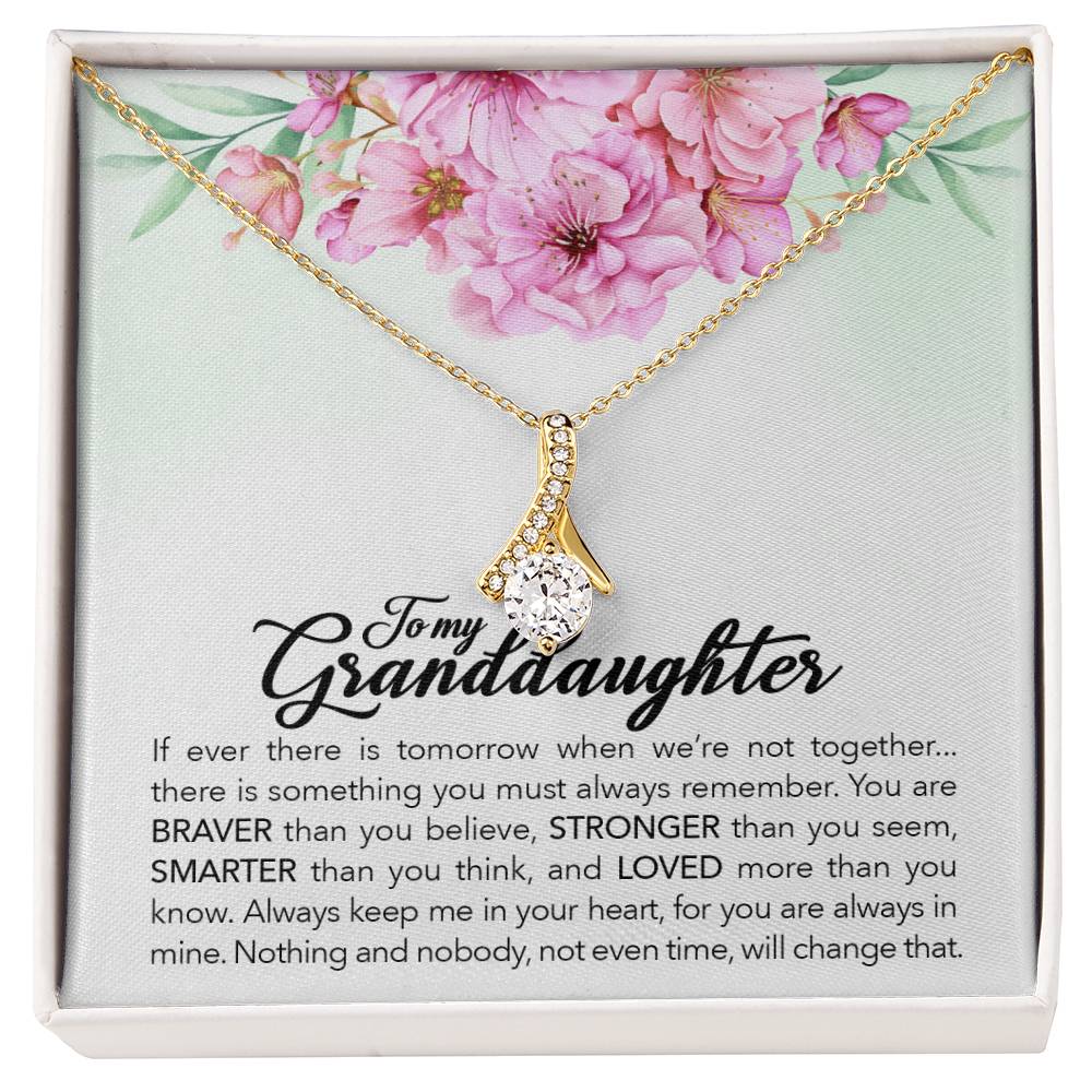 To My Granddaughter, Always Keep Me In Your Heart, - Alluring Beauty Necklace