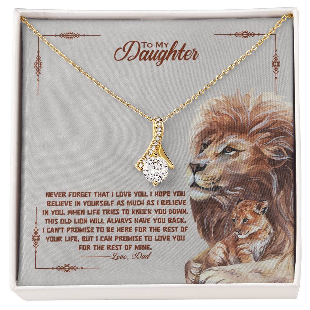 To My Beautiful Daughter, I Promise To Love You For The Rest Of My Life - Alluring Beauty Necklace