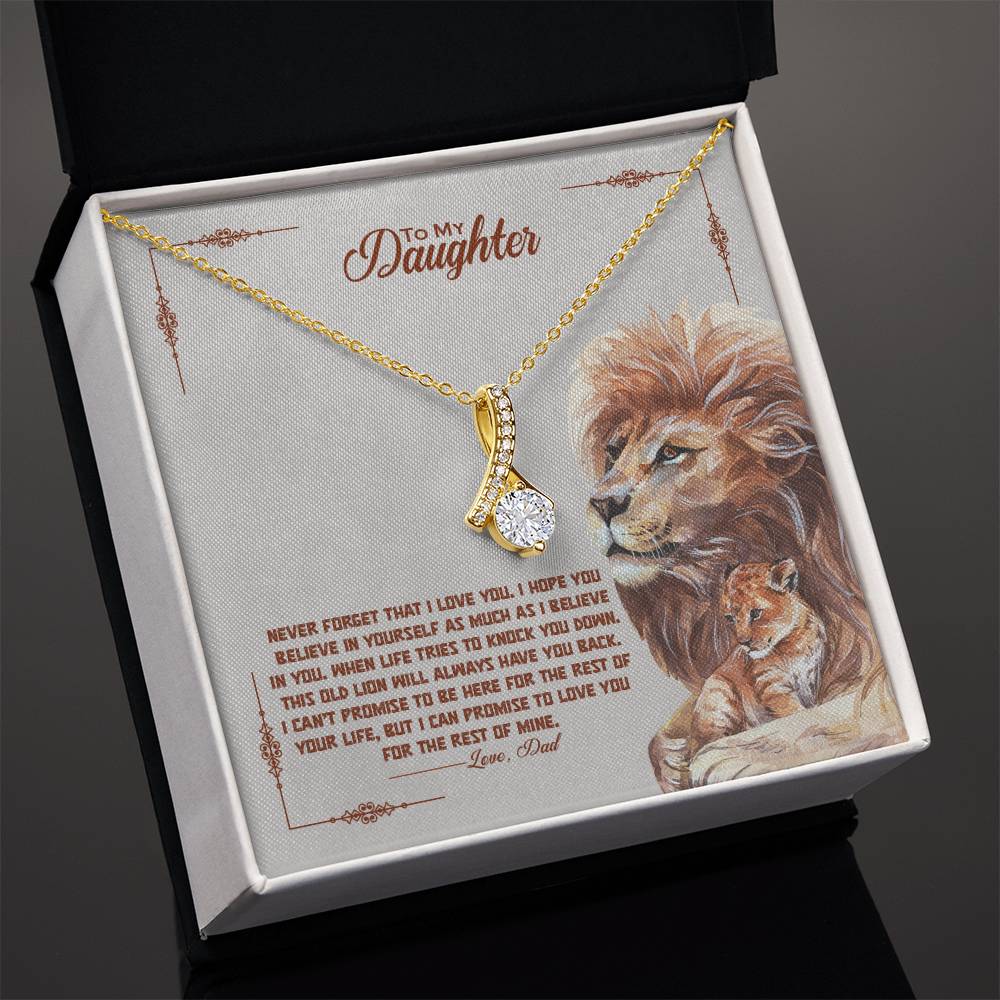 To My Beautiful Daughter, I Promise To Love You For The Rest Of My Life - Alluring Beauty Necklace