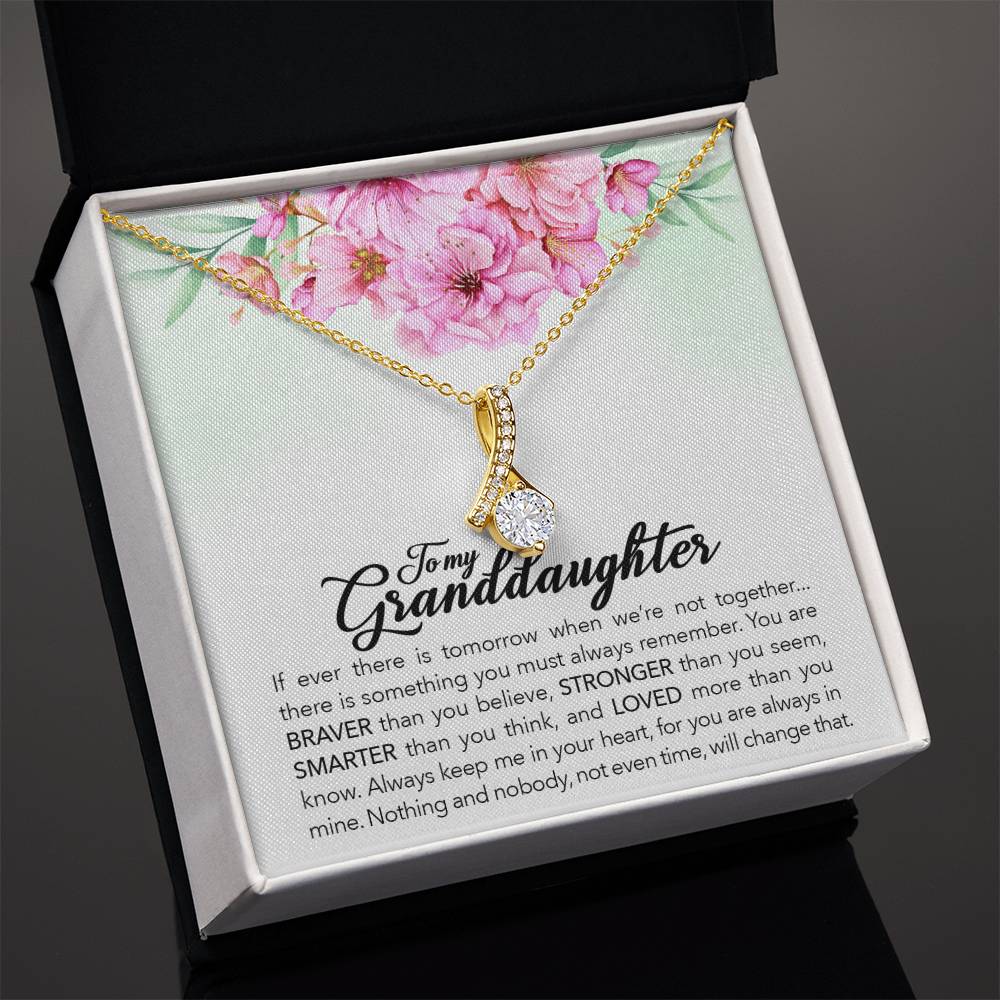 To My Granddaughter, Always Keep Me In Your Heart, - Alluring Beauty Necklace