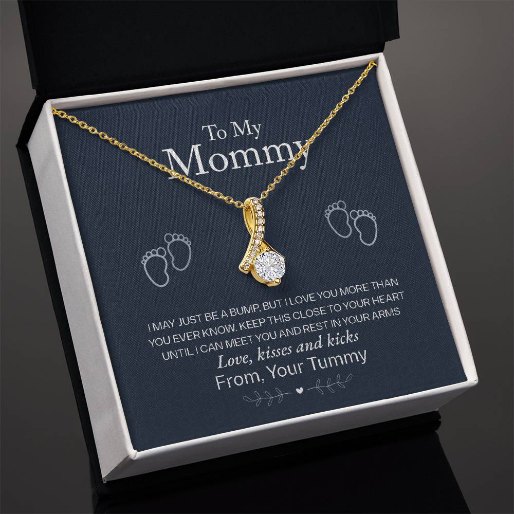 To My Mommy, Love From Your Tummy - Alluring Beauty Necklace