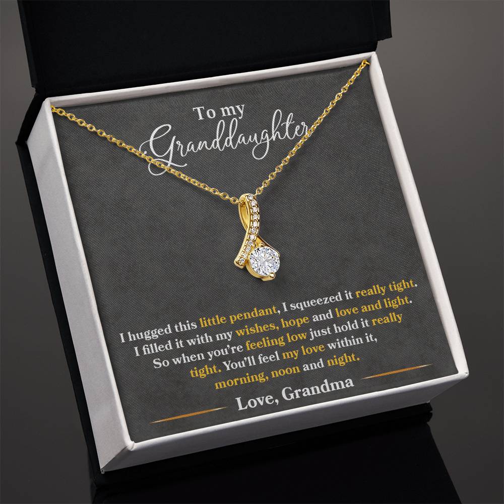 To My Granddaughter, You_ll Feel My Love Within This - Alluring Beauty Necklace