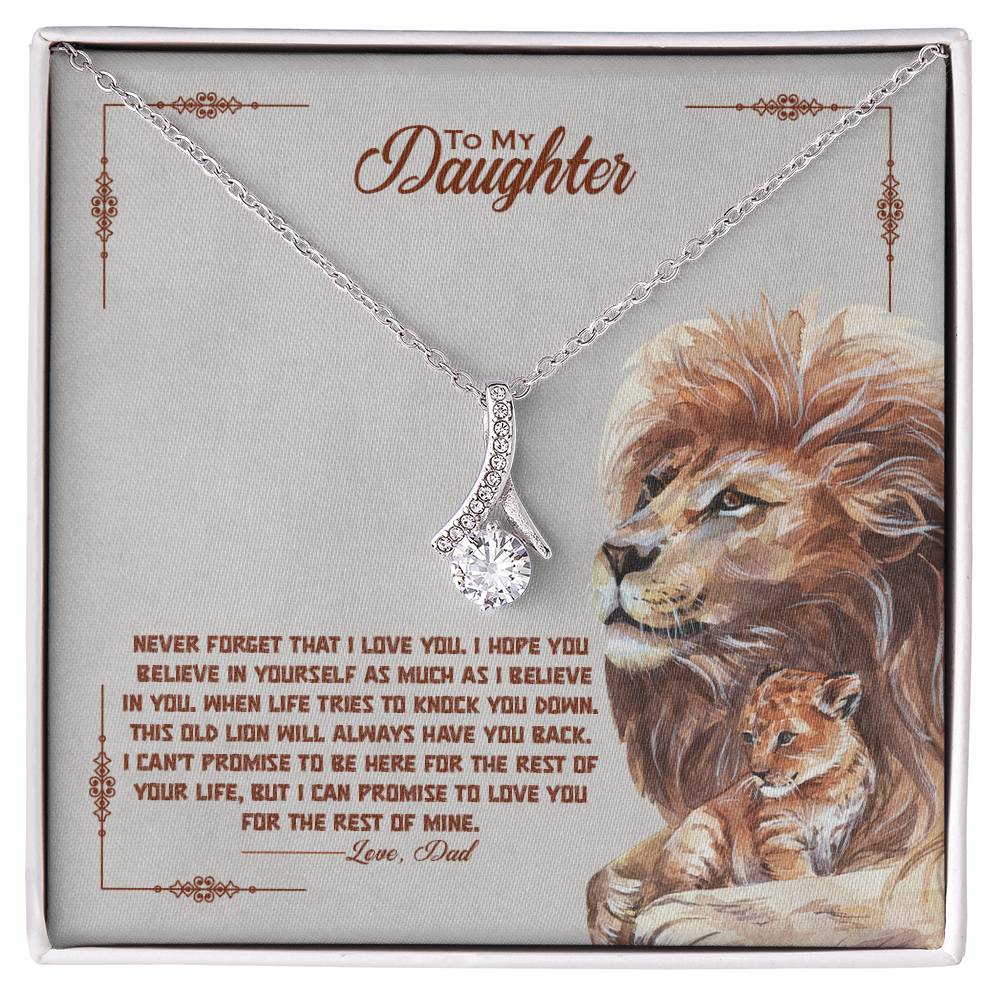 To My Beautiful Daughter, I Promise To Love You For The Rest Of My Life - Alluring Beauty Necklace