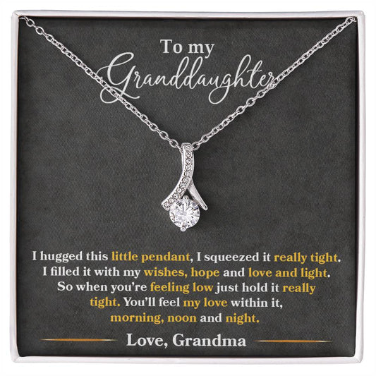 To My Granddaughter, You_ll Feel My Love Within This - Alluring Beauty Necklace