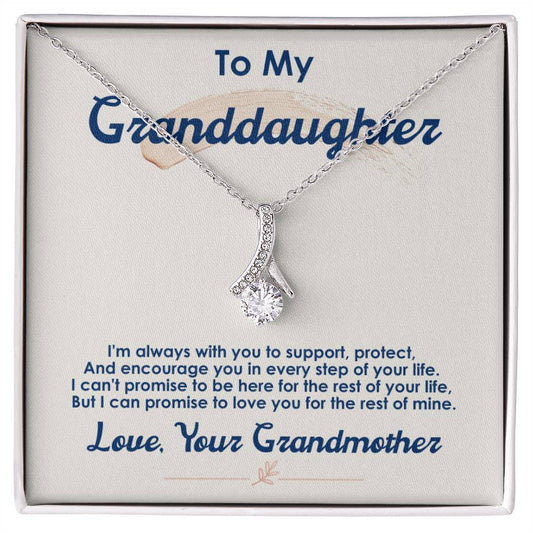 To My Granddaughter, I Love You For The Rest Of My Life - Alluring Beauty Necklace