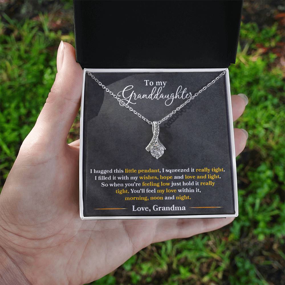 To My Granddaughter, You_ll Feel My Love Within This - Alluring Beauty Necklace