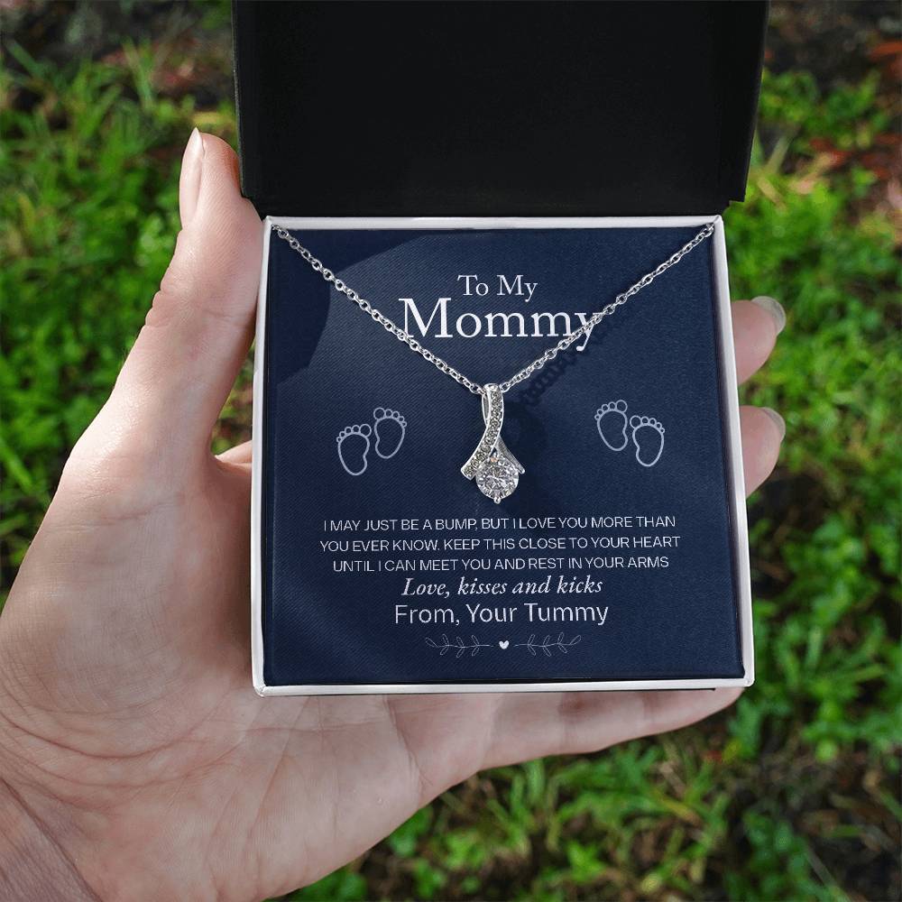 To My Mommy, Love From Your Tummy - Alluring Beauty Necklace