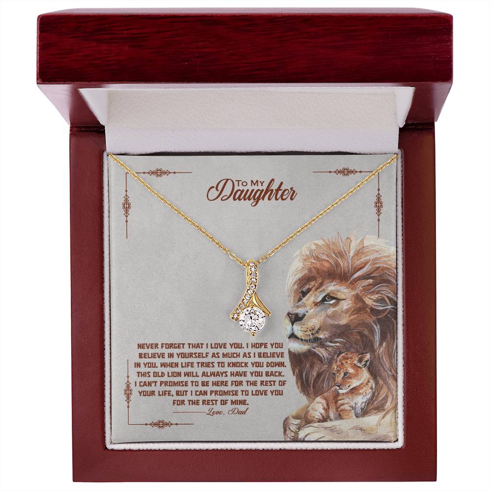 To My Beautiful Daughter, I Promise To Love You For The Rest Of My Life - Alluring Beauty Necklace