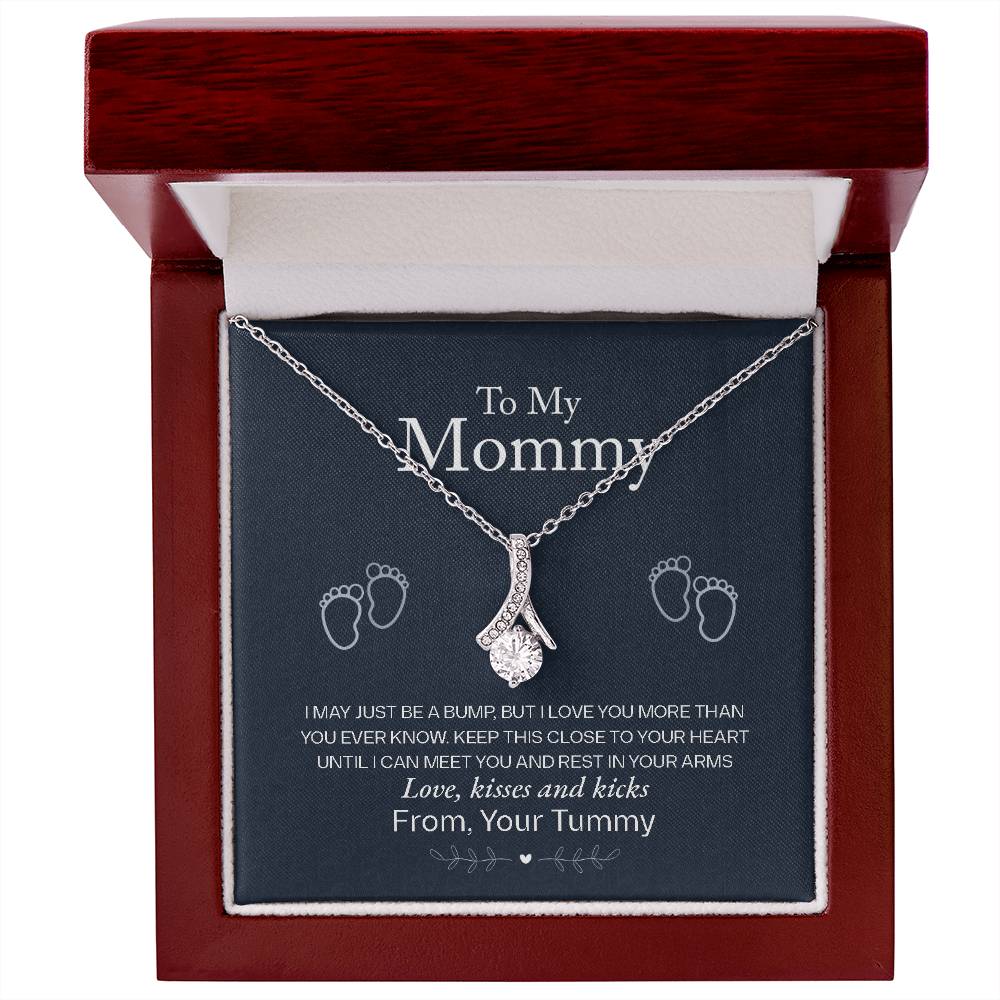 To My Mommy, Love From Your Tummy - Alluring Beauty Necklace