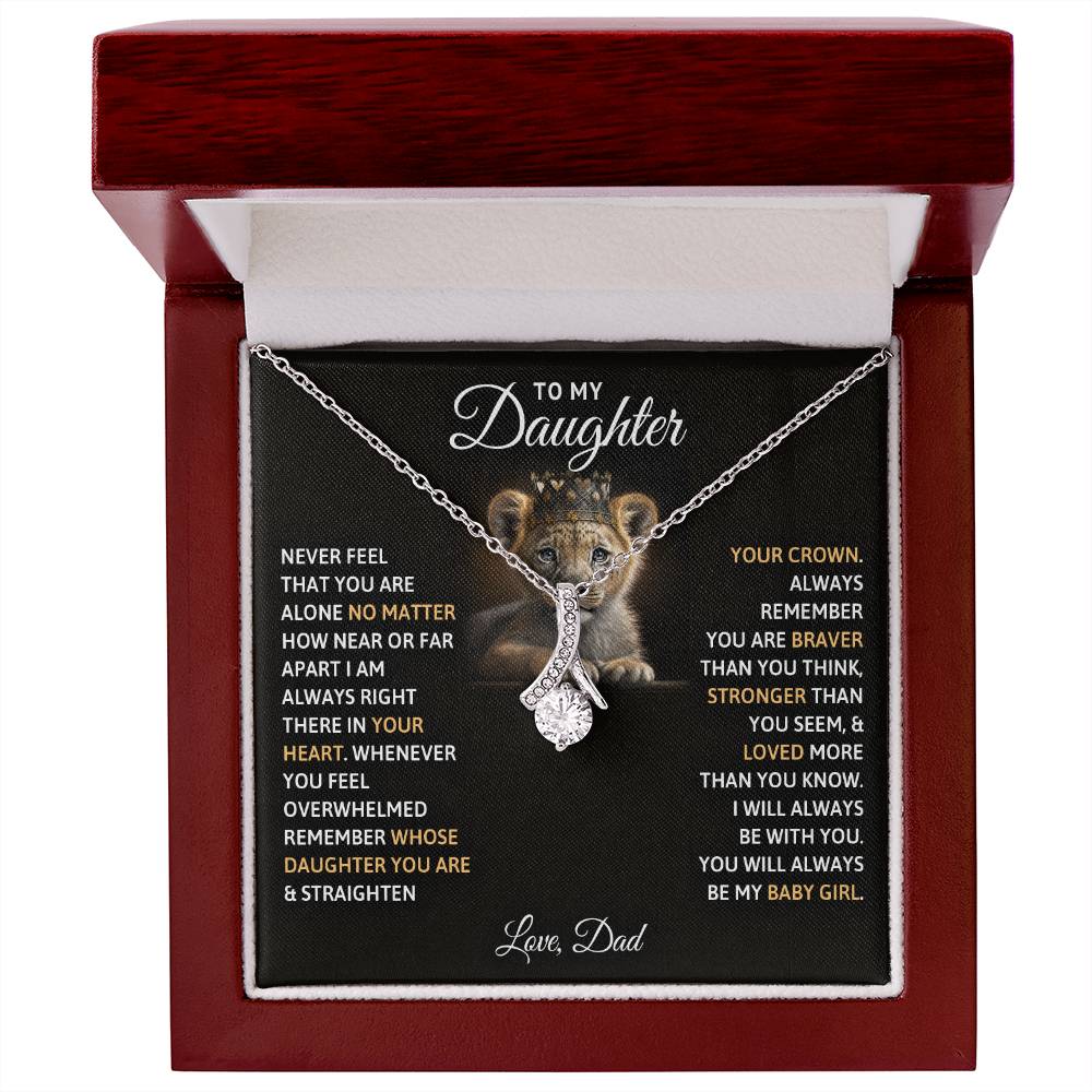 To My Daughter, You Will Always Be My Baby Girls - Alluring Beauty Necklace