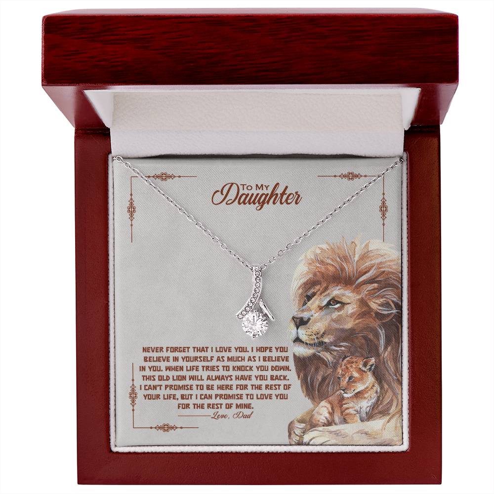 To My Beautiful Daughter, I Promise To Love You For The Rest Of My Life - Alluring Beauty Necklace