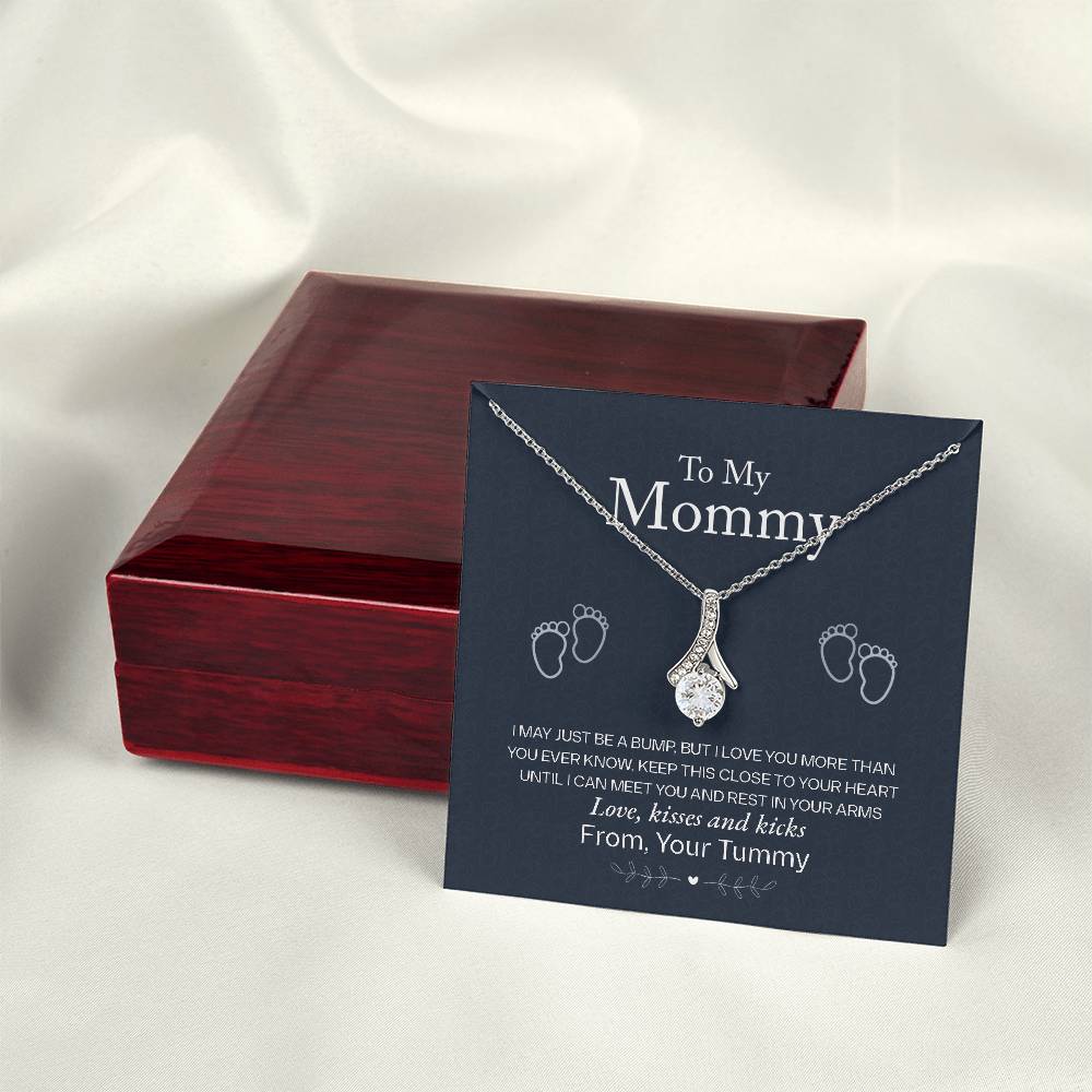 To My Mommy, Love From Your Tummy - Alluring Beauty Necklace