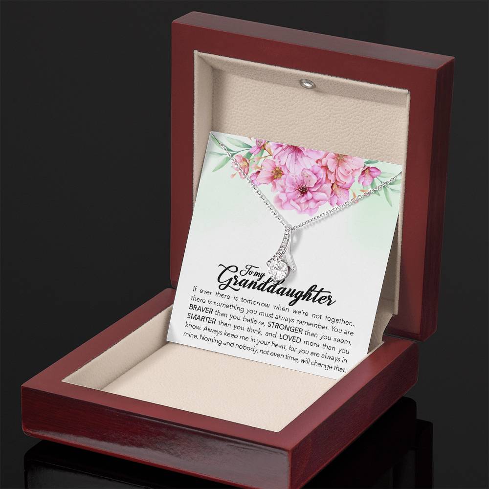 To My Granddaughter, Always Keep Me In Your Heart, - Alluring Beauty Necklace