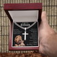 Personalized Cuban Link Chain with Engraved Artisan Cross