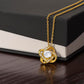 To My Lovely Daughter, Hold This Tight To Feel My Love - Love Knot Necklace