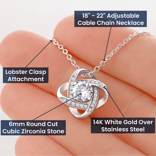 To My Wife, I Want To Be Your Everything - Love Knot Necklace