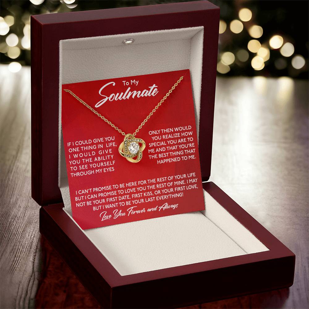 To My Soulmate, You Are Special To Me - Love Knot Necklace