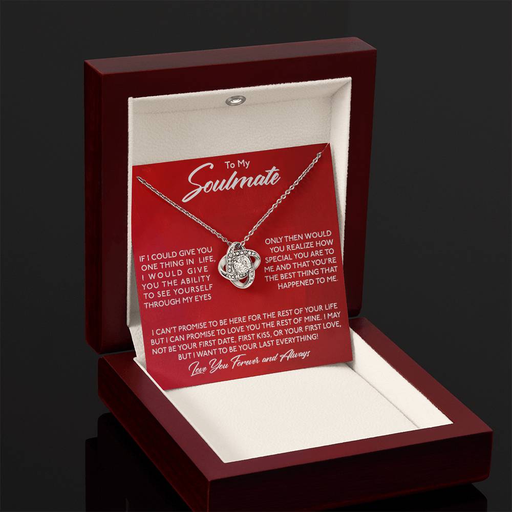 To My Soulmate, You Are Special To Me - Love Knot Necklace