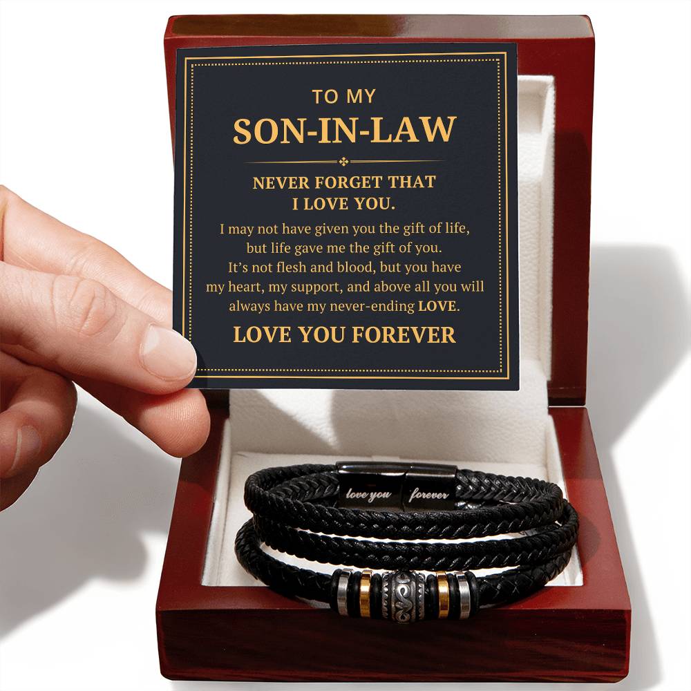 To My Son In Law - I May Not Have Given You The Gift Of Life - Love You Forever Bracelet