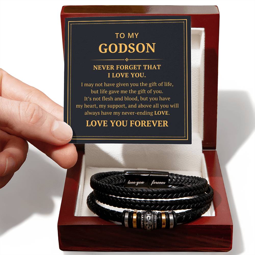 To My Godson - I May Not Have Given You The Gift Of Life - Love You Forever Bracelet