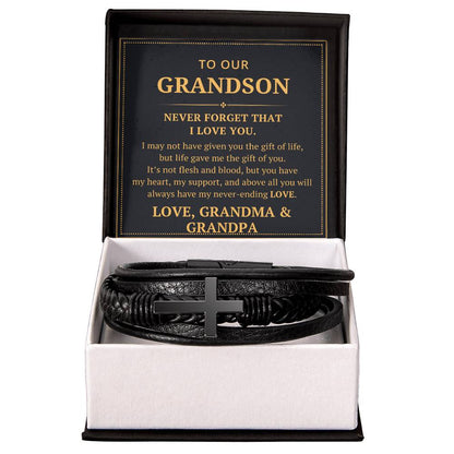 Personalized Men's Cross Bracelet