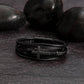 To My Badass Husband Leather Cross Bracelet From Wife - Always Remember You Are Braver Than You Believe - Motivational Gradution Christmas Birthday Valentines Day Gifts Men's Cross Bracelet