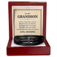 To My Grandson Leather Cross Bracelet From Grandma - Always Remember You Are Braver Than You Believe - Motivational Gradution Christmas Birthday Valentines Day Gifts Men's Cross Bracelet