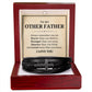 To My Other Father Leather Cross Bracelet For Men Him - Always Remember You Are Braver Than You Believe - Motivational Gradution Christmas Birthday Valentines Day Gifts Men's Cross Bracelet