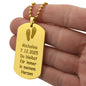 Personalized Engraved Dog Tag Necklace
