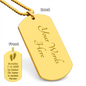 Personalized Engraved Dog Tag Necklace