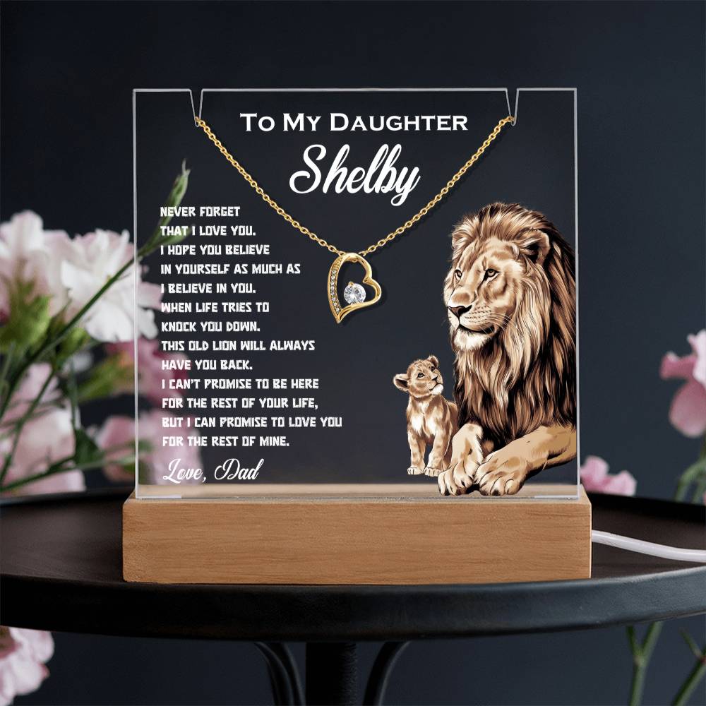 Personalized Keepsake Acrylic & Forever Love Necklace