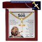 Personalized Cross with Cuban Link Chain