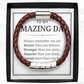 To My Amazing Dad Men's Bracelet - Always Remember You're Braver Than You Believe - Christmas Gifts