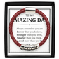To My Amazing Dad Men's Bracelet - Always Remember You're Braver Than You Believe - Christmas Gifts