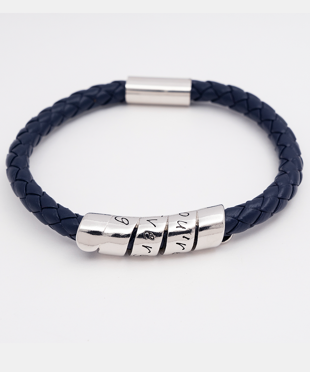 To My Amazing Dad Men's Bracelet - Always Remember You're Braver Than You Believe - Christmas Gifts